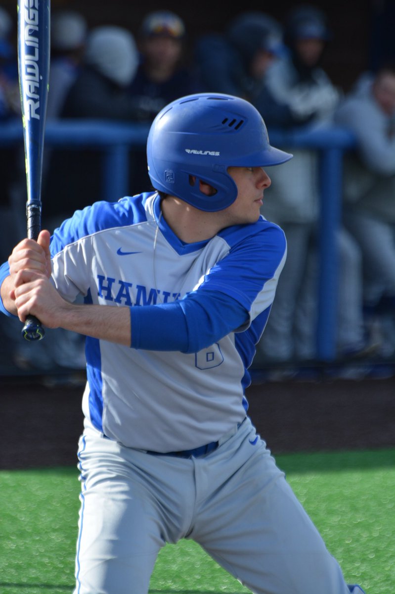 HamCollBaseball's tweet photo. #meettheteammonday series is soph C/RHP Mike O’Hare.
Mike is an econ major, with a double minor in communication and Hispanic studies, from Manasquan, NJ. Some know Mike as one of the three “wise” men but to many of his teammates, he is Heegan.
#backourblue #yourcontinentals https://t.co/F9ltFCp37A