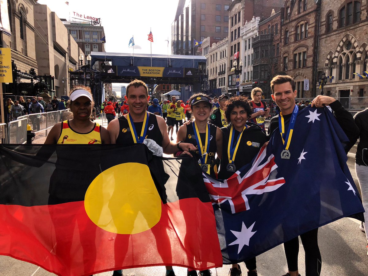 IndigMaraProjct's tweet image. And she did it!!! Six years, six hours &amp;amp; 11 min after being stopped at the 40k of the 2013 Boston marathon Emma Cameron has done it! #NeverGiveUp #FinishWhatYouStart #RunSweatInspire 
#StrongWoman