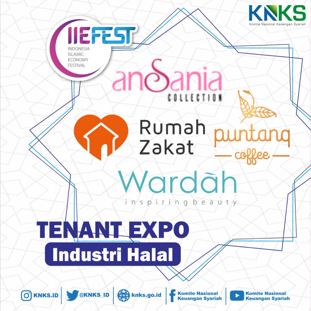 Pengisi Expo Industri Halal dalam #IndonesiaIslamicEconomyFestival #IIEFest #KNKS
[FREE ENTRY] bit.ly/IIEfesttickets