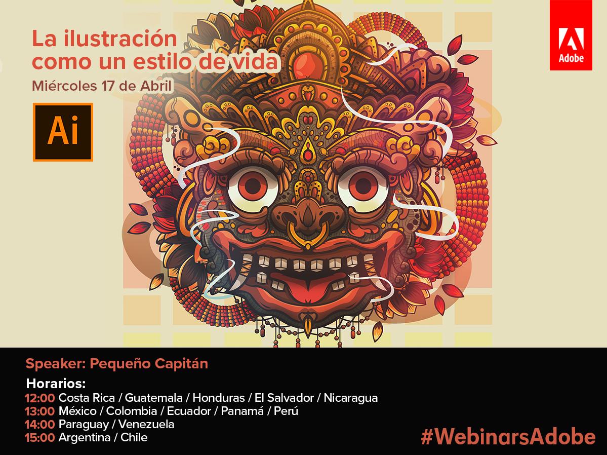 AdobeLat's tweet photo. ¡Clase en línea gratis, #WebinarsAdobe con @pequenocapitan!

Tema: La ilustración como un estilo de vida.

Registro 👉👉👉https://t.co/KVmzMGqB7Z https://t.co/OHF02km2xa