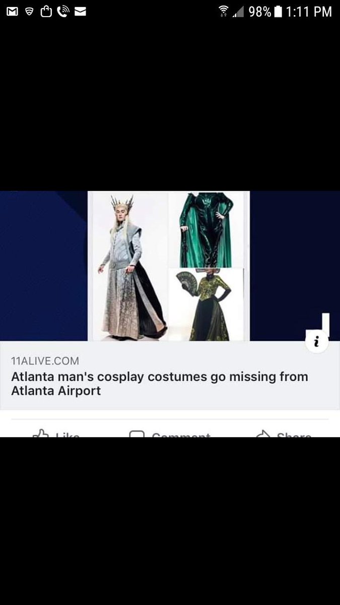 Gaarachan23's tweet photo. @leepace  Reaching out for https://t.co/uj5wXIo1hu Recently his luggage was taken from the airport,containing the hand made King Thranduil outfit he wore when he met you and autographed it.If there is a way that maybe you could send him an autograph to lift his spirits.Thank you https://t.co/SY56R8X8Bs