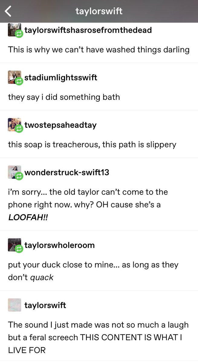 TSwiftNZ's tweet photo. 📲 TU | Taylor just reblogged this post on Tumblr about her recent Instagram post that looks like a loofah - “The sound I just made was not so much a laugh but a feral screech THIS CONTENT IS WHAT I LIVE FOR”

https://t.co/hGGcb6AEtK https://t.co/YEwbRq8N0G