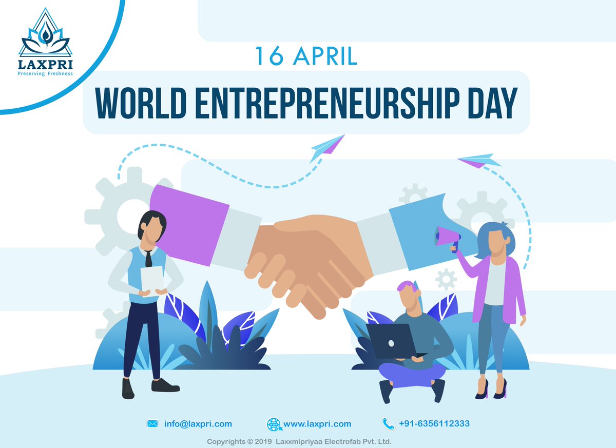 A person who sees a problem is a human being; a person who finds a solution is visionary, and the person who goes out and does something about it is an entrepreneur.
#WorldEntrepreneurshipDay #Entrepreneurship #entrepren #Entrepreneurshipday #Laxpri #PreservingFreshness