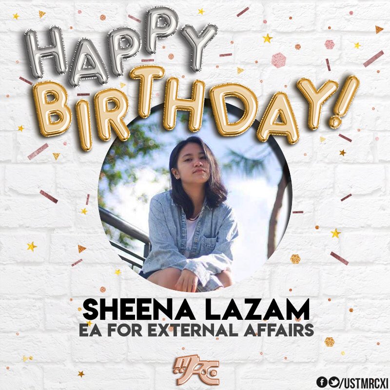 USTMRCXI's tweet photo. We would like to greet our EA for external affairs, Sheena Lazam, a happy and fun-filled birthday! Your generous &amp; kind heart has been a light to many. We wish you nothing but pure bliss because you deserve it.

Don’t forget to smile! Your MRC family loves you! 💖 https://t.co/WlzTKJ6Aaz