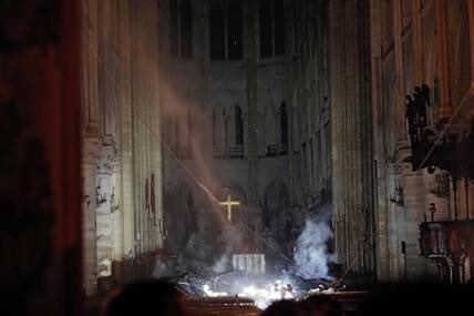 ‘The light shines in the darkness, and the darkness has not overcome it.’ (John 1:5) #NotreDame