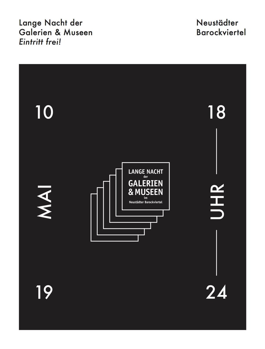 SAVE THE DATE: 
Am 10. Mai findett die #LangeNachtderGalerienundMuseen im #NeustädterBarockviertel statt.
An gleichen Abend wird die Sonderausstellung "variatio delectat" im #HansKörnigMuseum eröffnet!
Mehr Infos folgen in Kürze...