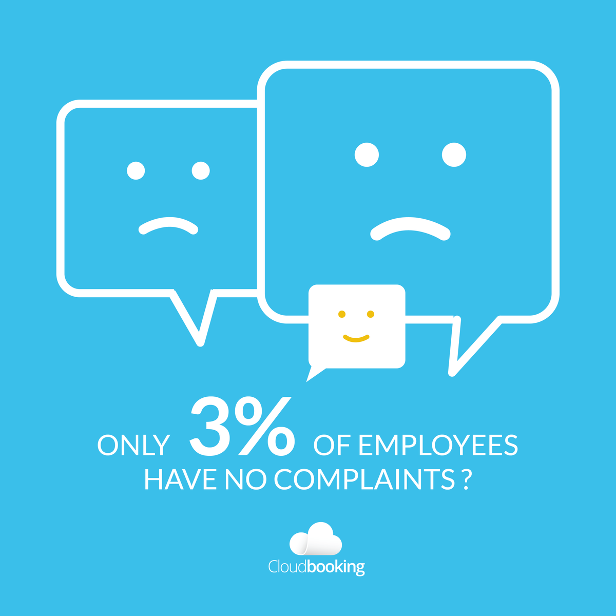 CloudbookingLtd's tweet photo. #DYK that only 3% of employees have no complaints about meetings at work? That’s what we found after speaking to 1,000 UK workers in our #EmployeeEvolution survey. #stressawarenessmonth is the time to make a positive change - and we’re here to help! 👉https://t.co/j1NYKuKqAY https://t.co/AUNCzVRmyq