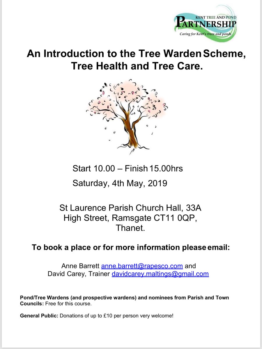 If you are interested in becoming a Tree Warden please contact the Town Council 🌲🌳#Broadstairs #thanet #community
