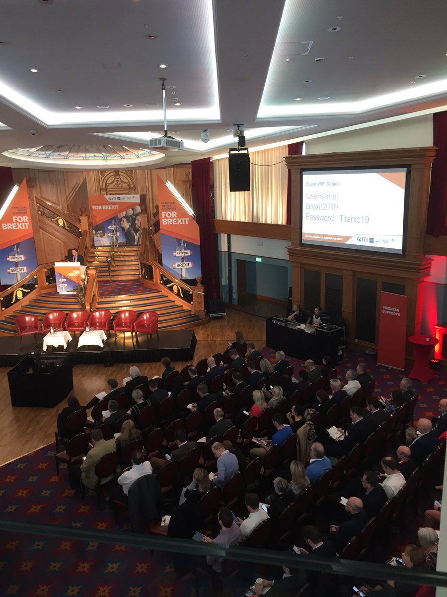 Inter_Trade's tweet image. Full house in ⁦@TitanicBelfast⁩ for #practicalhelp Brexit event ⁦@InvestNI⁩ ⁦@FSB_NI⁩ ⁦@IoDNI⁩ ⁦@NIChamber⁩