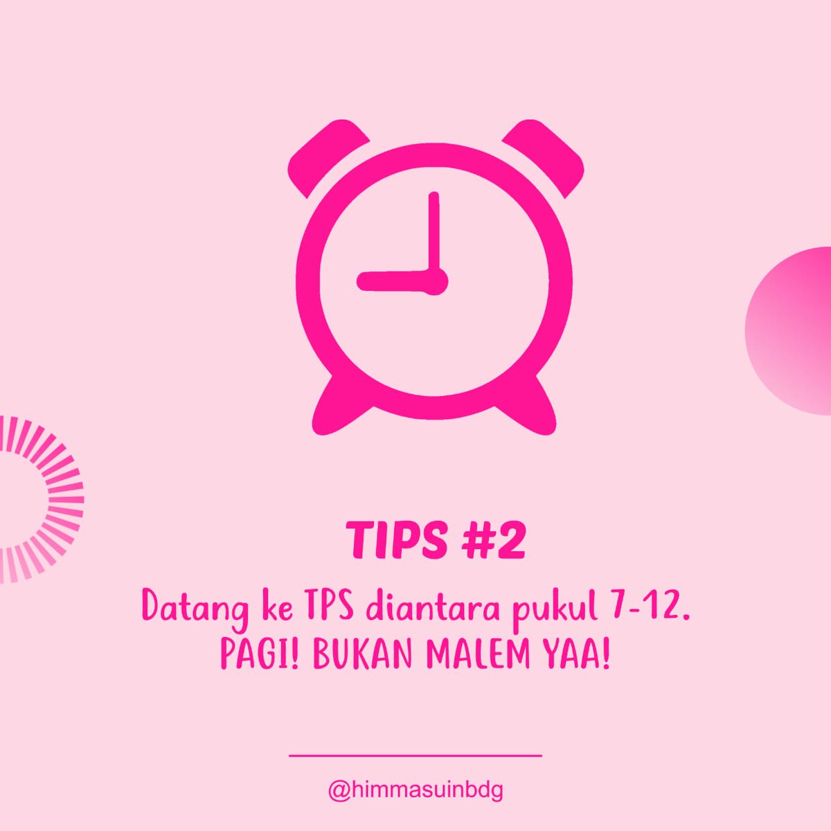 HimmasUINbdg's tweet photo. [BERITAHU : 7 TIPS SIAP PEMILU]

Assalamualaykum! 

Kita punya beberapa tips nih buat kamu yang baru milih atau masih bingung apa ajasih yang harus dilakukan

Narahubung:
📞0895374164681 (Abdul)

#17April2019
#Pemilu2019
#TipsPemilu
#Himmasuinbdg
#AingHumasBlought
#InHumasWeTrust https://t.co/Amis9T0P5X