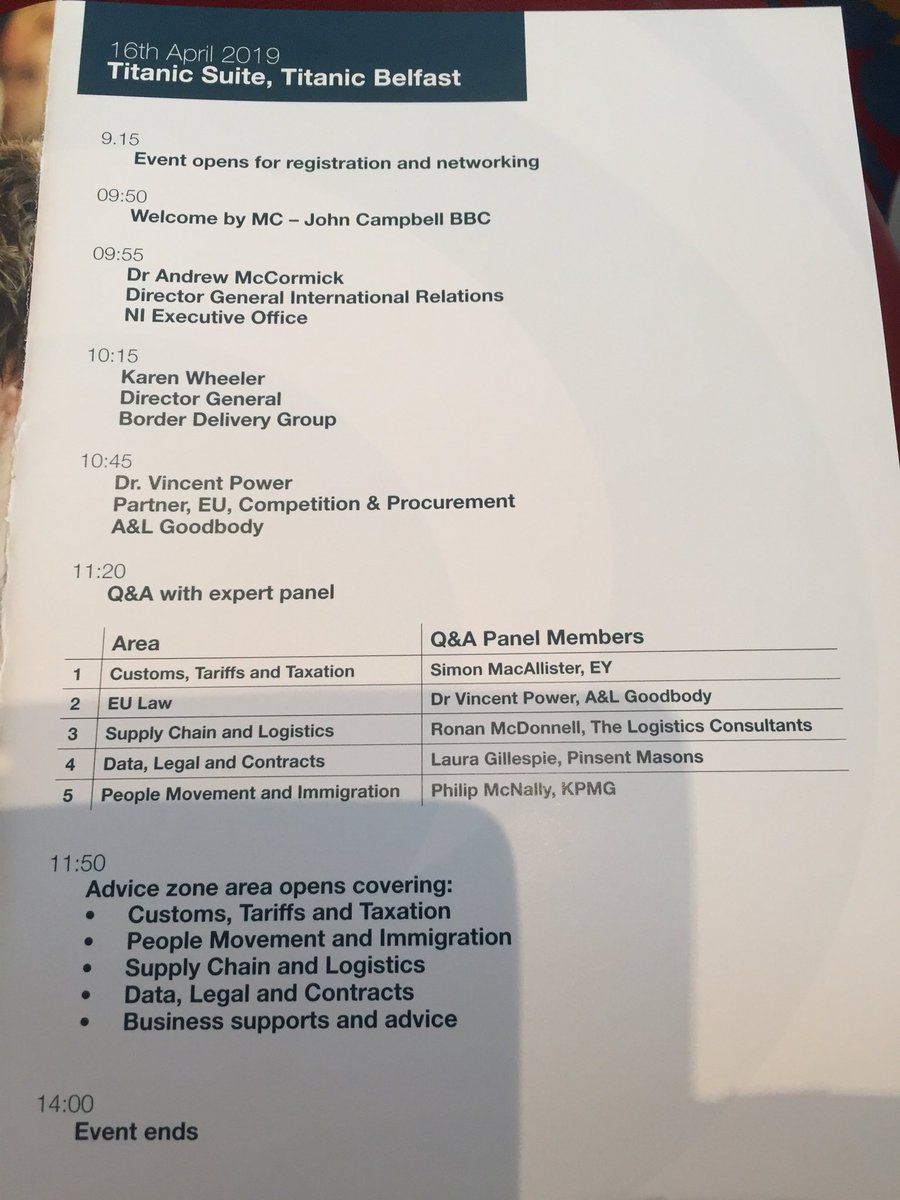 Inter_Trade's tweet image. Today’s programme at #practicalhelp for #Brexit in ⁦@TitanicBelfast⁩ ⁦@InvestNI⁩ ⁦@FSB_NI⁩ ⁦@IoDNI⁩ ⁦@NIChamber⁩