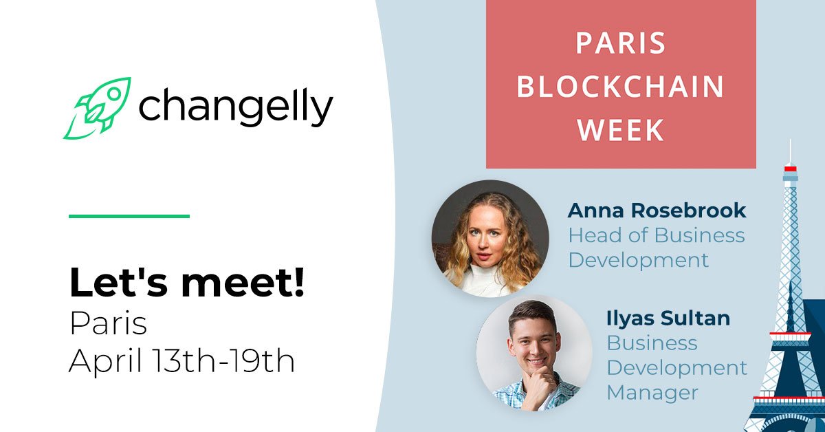 Changelly_team's tweet photo. Changelly is attending @PBWSummit in Paris this week. Feel free to reach out our team @RosebrookAnna and @ilyas_changelly. See ya!
@ParisBlockWeek #PBWS #ParisBlockchainConference #ParisBlockchainWeekSummit #PBWSummit https://t.co/O9ibt3hJwK