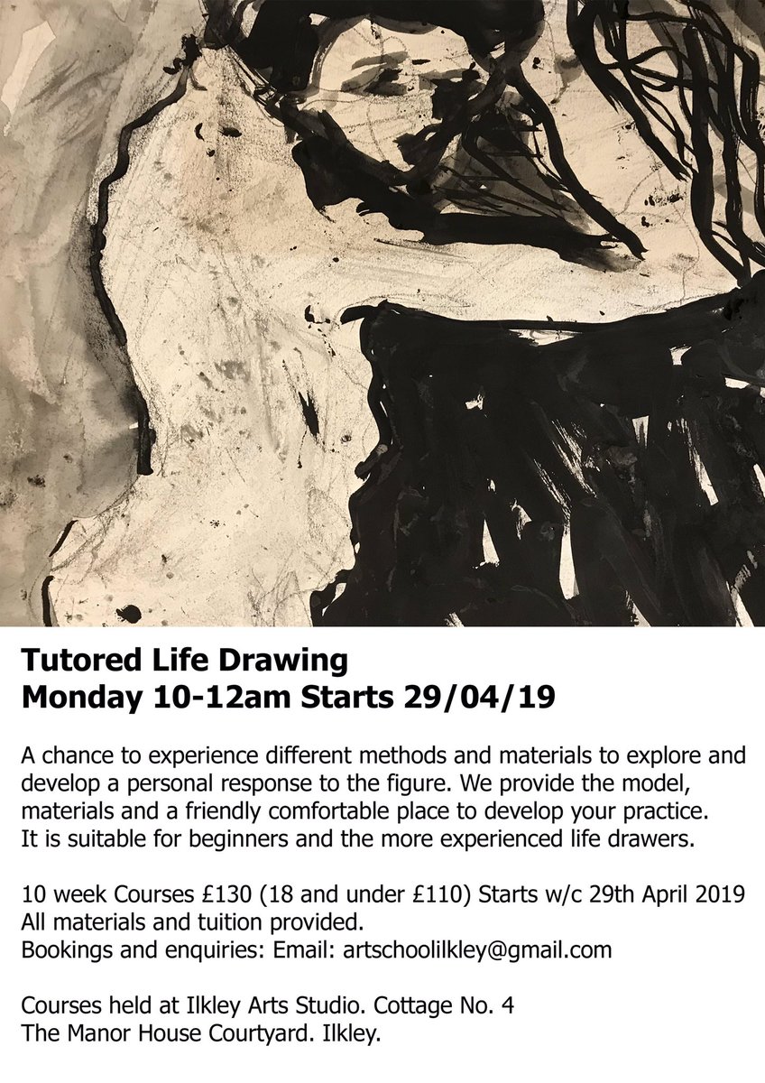 artschoolilkley's tweet photo. We have one space left on our Monday morning #lifedrawing class in #ilkley If you want to join us, please get in touch. Thanks https://t.co/0NYAW8y1YY