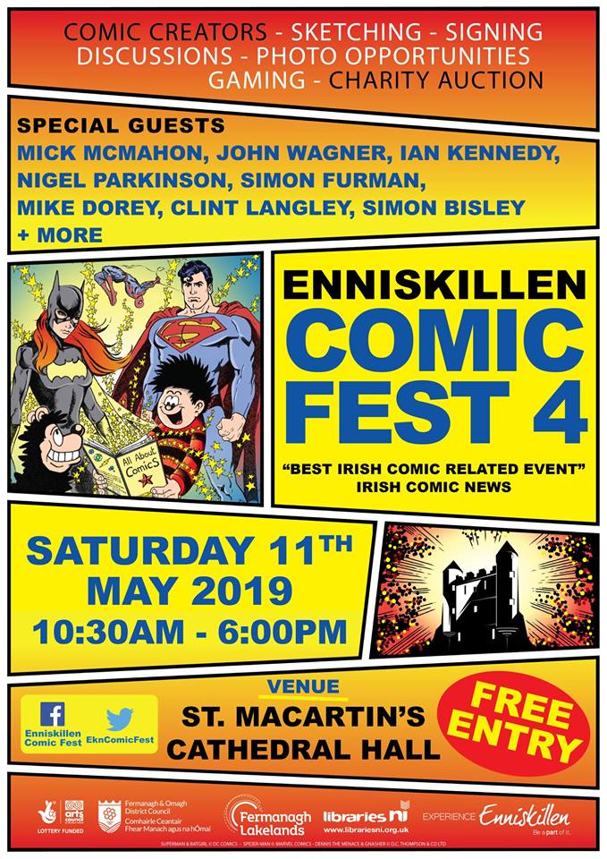 fermanaghlakes's tweet photo. COMICFEST RETURNS TO ENNISKILLEN FOR 4th YEAR! Check out https://t.co/HUHEP9Mu2C for full details. #Enniskillencomicfest #sayhellotoFermanagh #comics #visitni #discoverni #whatsonni https://t.co/3eTJJYa9C2