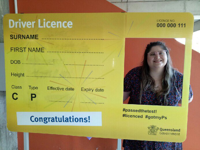 MetroDrivingQLD's tweet photo. Congratulations Hannah Butler on passing at Carseldine today. Well done to you and your instructor Harold! https://t.co/JruhCd1xmk