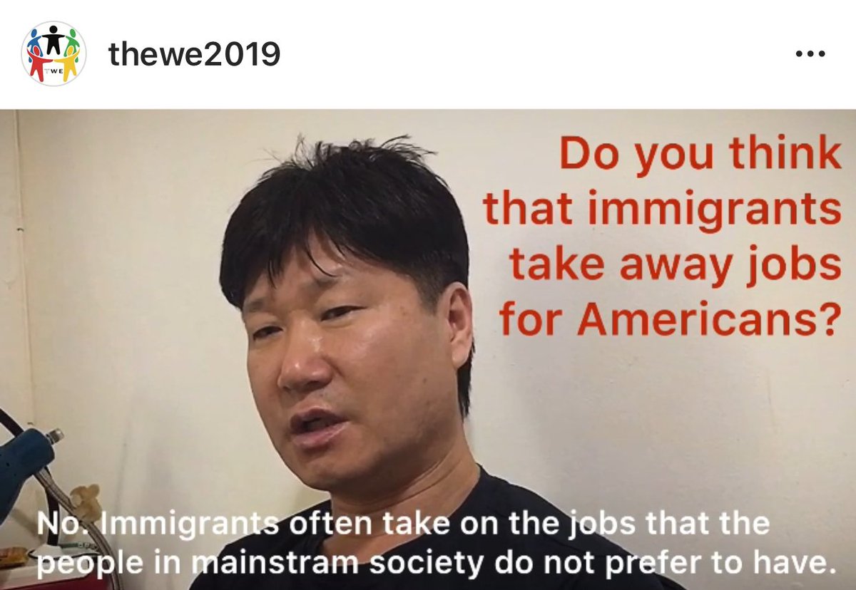 TWe2019's tweet photo. Mr. Song says that #undocumented #immigrant laborers in the U. S. often work in 3D (difficult, dirty, dangerous) jobs that #Americans do not prefer. Check out our blog (https://t.co/JqHat9Qgex) and share to stand with the #IMFacts campaign. https://t.co/GhcfucPdik