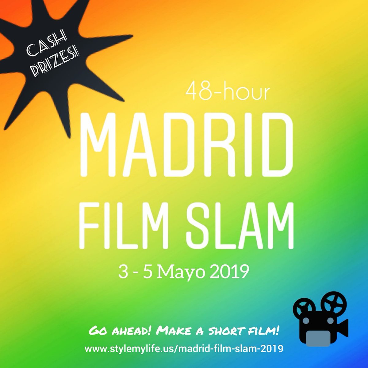 dominicanglim's tweet photo. 48 Hour Madrid Film Slam 2019 #filmmakers #Professional & #amateur all #welcome #livescreenings May 10th & #awards night 11th in La Joyería, #Sol @nicholehastings plus #films by #Spanish #Director @MCpajares
#Canadian #Director @VallantinC
#Mexican #Director @nmandri
#shorts https://t.co/dkbWbS4kVJ