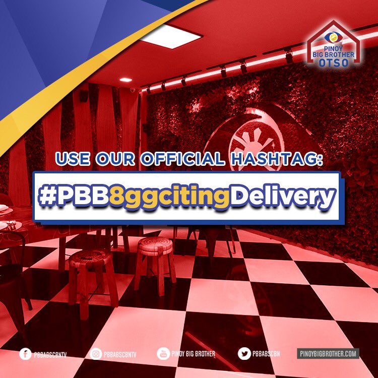 PBBabscbn's tweet photo. Haharapin na ng mga housemates ang kanilang weekly task! 😱🥚

Tungkol saan din kaya ang malaking rebelasyon ni Alfred na gugulat sa mga kasamahan sa loob ng Bahay ni Kuya? 🤔

Pakatutukan ang lahat ng ‘yan mamaya sa PBB Otso! 

Official hashtag:
👉🏻 #PBB8ggcitingDelivery 👈🏻 https://t.co/rwHeWlDcoG