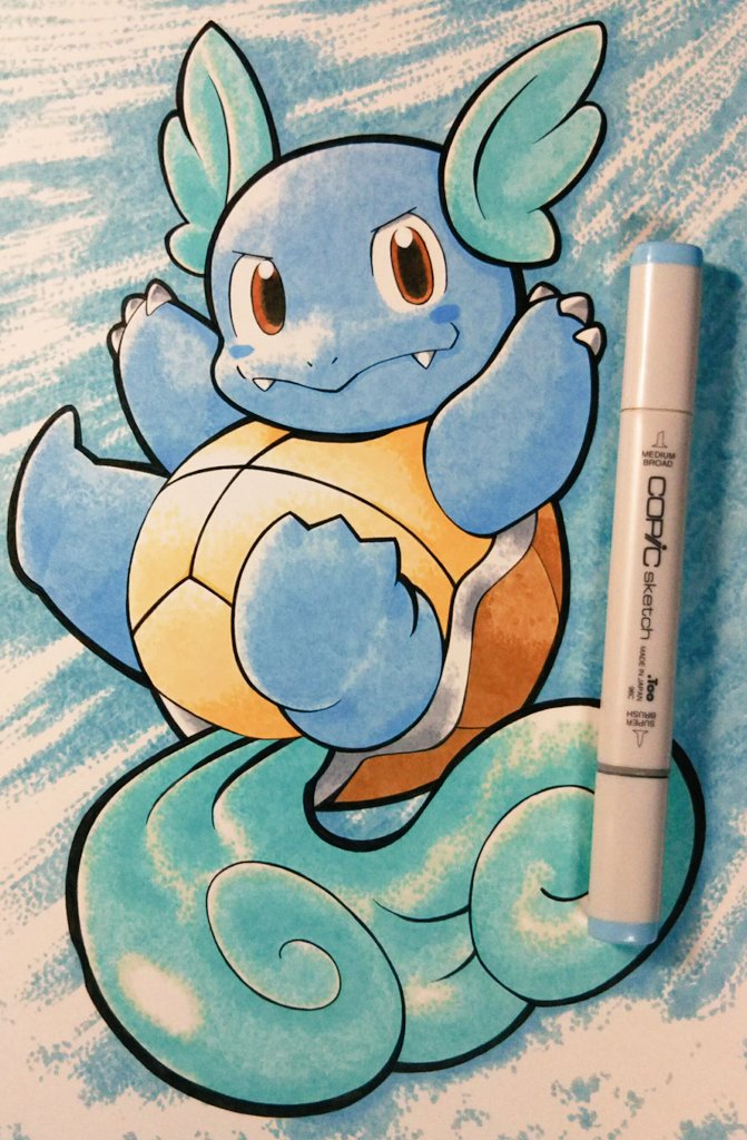 0halupom0's tweet photo. おおなみにのってカメールあらわる #COMIC1 #ポケモン #Wartortle #Carabaffe #卡咪龜 #カメール https://t.co/HP1fjhEuUm