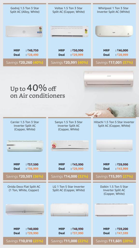 eShopDeals_in's tweet photo. Air Conditioners: up to 40% Off. Link: https://t.co/HwKQ6FxSRk
#Amazon #AirConditioners #AC https://t.co/M104Olj8pO