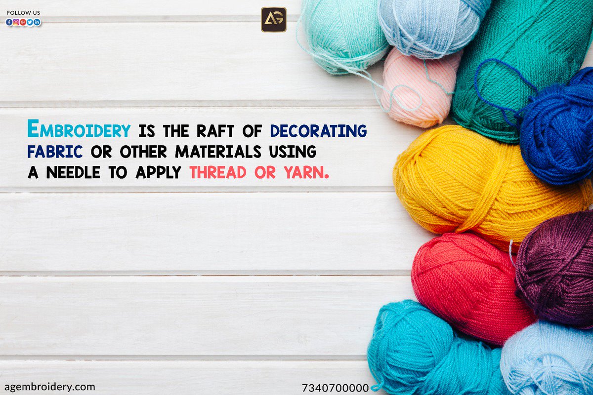 AgEmbroidery's tweet photo. Embroidery is the craft of decorating fabric or other materials using a needle to apply thread or yarn. #AGEmbroidery #Embroidery #Art #Suits #SuitsEmbroidery #Designing #EmbroideredSuits #EmbroiderWork #StylishEmbroidery #Design #EmbroideryDesigns #Dupatta 📱: (+91)7340700000 https://t.co/OA5uaXRkaO