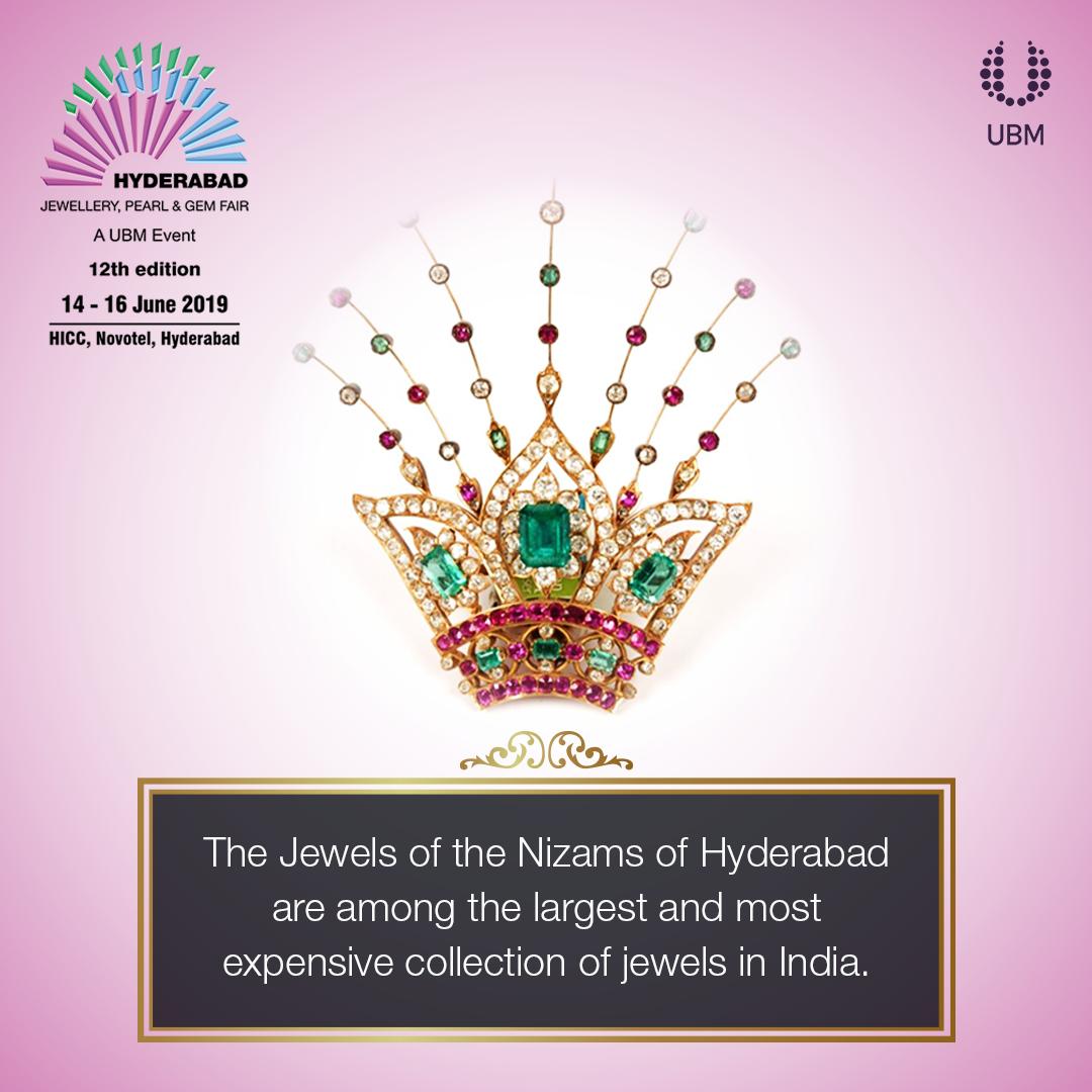 JeweleryInforma's tweet photo. #DYK, The vast collection of the Jewels of the Nizams include gemstones, turban ornaments, necklaces, pendants, earrings, bangles, etc. #PearlsOfWisdom #HJF2019 #UBMIndia 
To register, visit: https://t.co/Tszmwm2YuS or call 226172 7336 
#pearls #exhibitions #jewels #jewelrygram https://t.co/jhBr1fGKoA