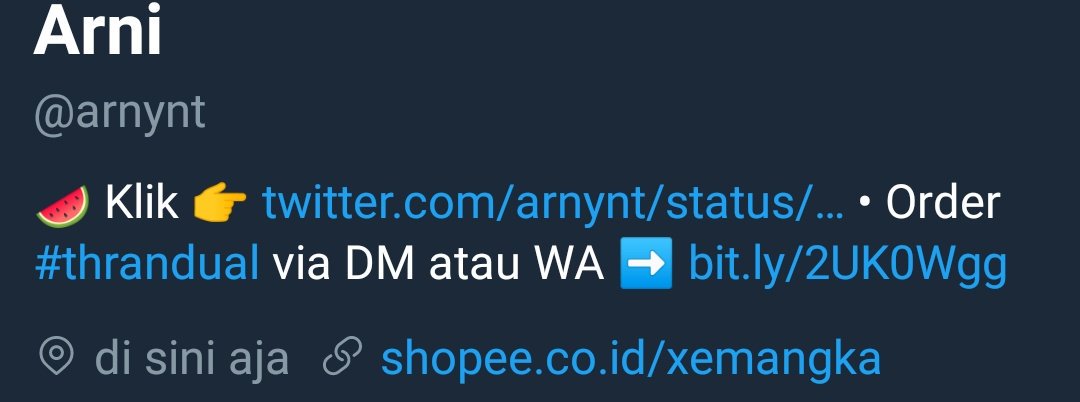 arnynt's tweet photo. Kuinfokan ya, kak.
Kalau mau pesan #thrandual dan #facetonic via WhatsApp; kucantumkan linknya di profilku ya, tinggal klik langsung terhubung gak perlu repot2 simpan nomernya dulu.
Yang mau pesan di shopee juga bisa tinggal klik tu ya
Ready stock jd pesan langsung, okeii🙃✨🌟 https://t.co/kHYYdd1fSM