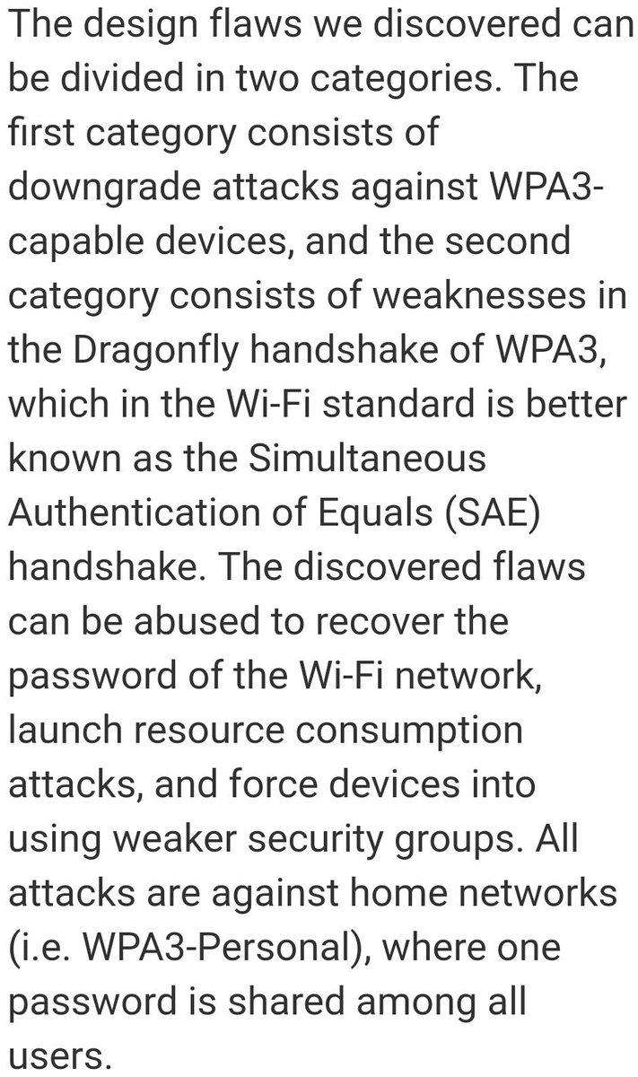 stratobits's tweet photo. [ " Researchers have found several vulnerabilities in the WPA3 Wi-Fi security protocol " ]

https://t.co/QgI0mn7AN0

#sae #dragonfly #vulnerabilidades #seguranca #wireless https://t.co/qqlUwgan83