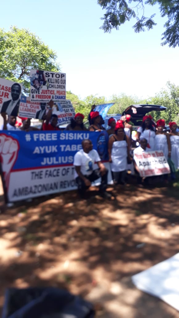 Justice4Nera10's tweet photo. #466days Sisiku Ayuk Tabe Julius n cabinet(our leaders) under inhumane treatment in the dungeons of #tyrantBiya.Respect FHC ruling n render #Justice4Nera10 https://t.co/0KioBZiw1f