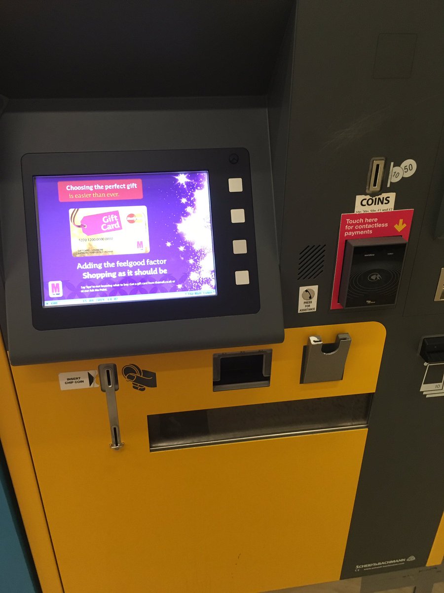 ErgonomistITW's tweet photo. Stood for a good minute at this car park payment machine trying to work out why my coin-like car park token didn’t go in the coin slot. Answer, use second slot below the screen that you can’t see if stood too close #errordiary #badux https://t.co/uJ9Nt081w5