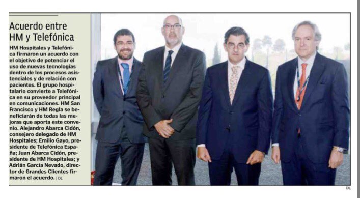 Acuerdo <a href="/HMHOSPITALES/">HM HOSPITALES</a> y <a href="/Telefonica/">Telefónica</a> para potenciar el uso de las #tic en procesos asistenciales. <a href="/egayor/">Emilio Gayo</a> <a href="/agarcianevado/">Adrián García Nevado</a> 
Vía <a href="/diariodeleon/">Diario de León</a>