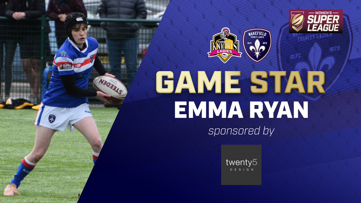 WTLRL's tweet photo. 🏅PLAYER OF THE MATCH on Sunday, chosen by @yckladies Sponsored by @Twenty5Design Emma Ryan 👏🏼 🔴⚪️🔵⚜️

#WTL #WTLsuperleague19 #womenssuperleague2019 https://t.co/ZIt0pg7Xw5