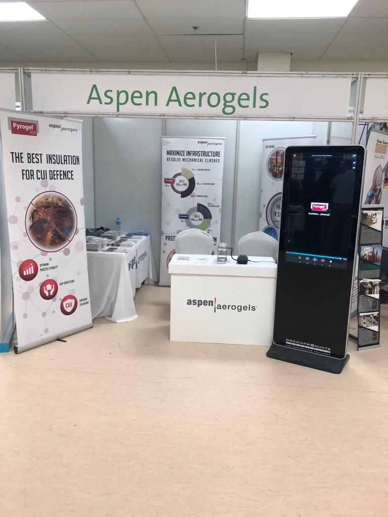 AspenAerogels's tweet photo. A great first day at #JUBCOR. We are looking forward to another day of meeting and networking industry professionals. Stop by stand E1, meet our team, and learn how we can help you protect your facility against #CUI and the problems it creates. #Pyrogel #Keepitdry #Corrosion https://t.co/6YHYjt2aoU