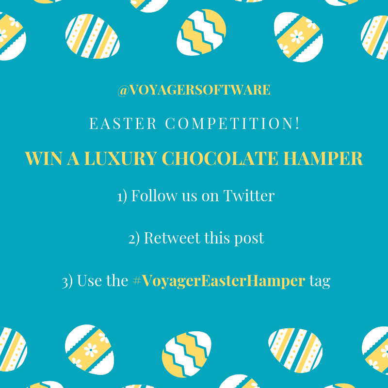 voyagersoftware's tweet image. EASTER COMPETITION!🐰🥚🐇

To celebrate the Easter Bank Holiday Weekend we're giving away a luxury chocolate hamper 🍫 For a chance to win simply follow the steps below. 

The lucky winner will be announced at 4pm this Thursday. Good luck! #EasterCompetition #VoyagerEasterHamper