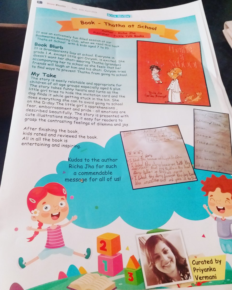 Happy to share that our book review from The Bookworms Reading Club was published in  #newspaper exclusively 4 kids #newsshuttle
#richajha #pickleyolkbooks #kidlit #childrensbooks #writersofindia @pickleyolkbooks @richajharj