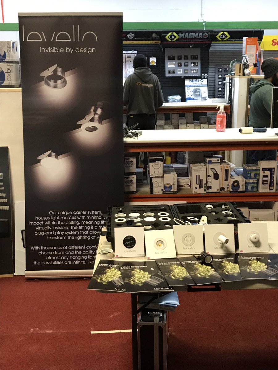 Levello_Lights's tweet photo. Come down to #staelectrical in slough to learn more about Levello and our unique flush magnetic #downlights #lighting #homeautomation #interiordesign #decorativelighting we are here all morning. https://t.co/g4IYS8cKaI