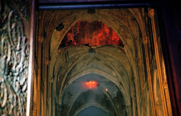 guitarvarnes's tweet photo. Such a tragedy the damage caused by fire to #NotreDameCathedral but fantastic work by the Paris fire services for saving the rest of the cathedral #NoteDrame #Paris https://t.co/oEyviQBy46