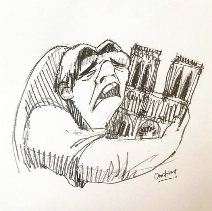 Todo nuestro apoyo al pueblo francés que ha visto arder uno de sus símbolos #NotreDameCathedral #NotreDameEnLlamas #LaCafeteraNotreDrame