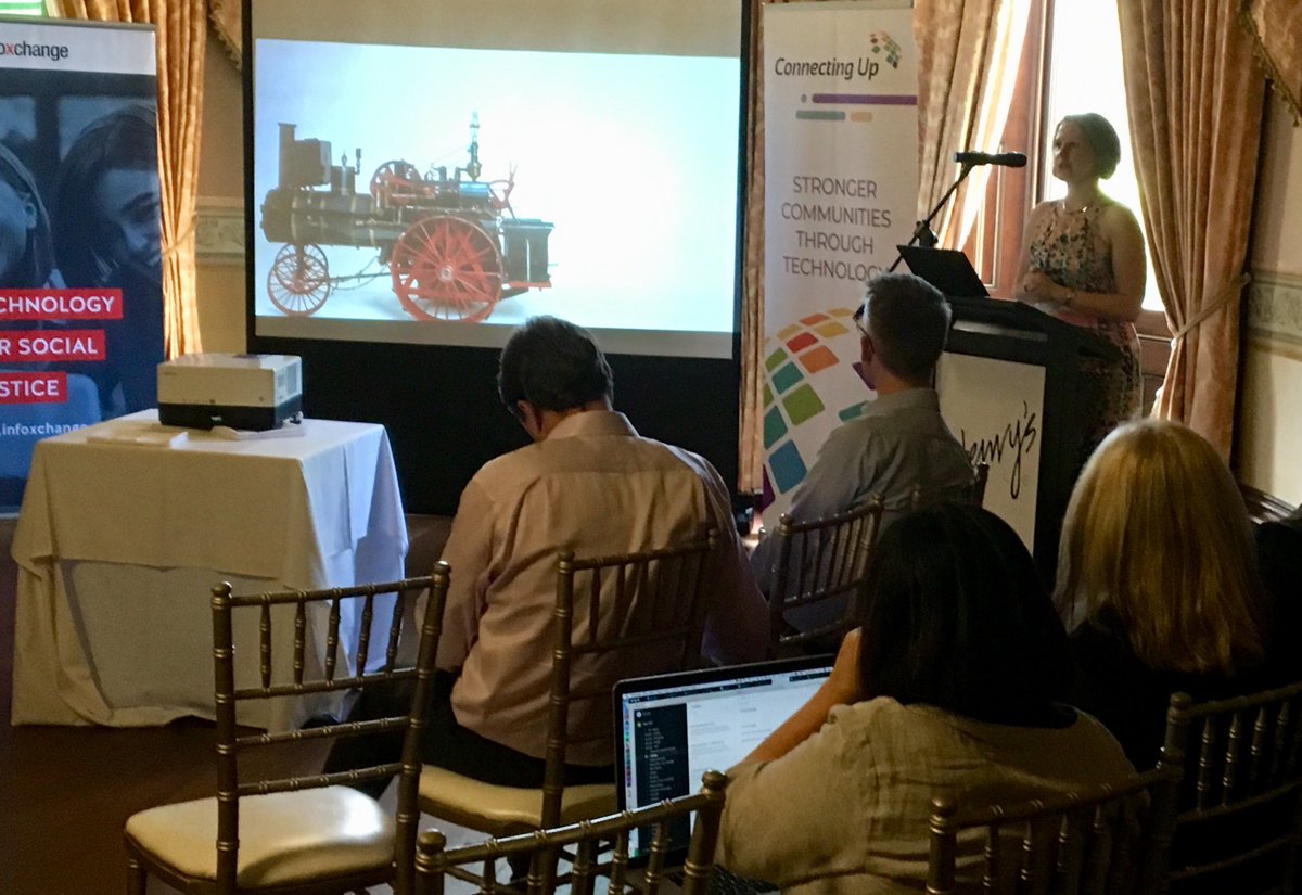 ConnectingUp's tweet image. Dr Eva Balan-Vnuk - Exec Director ICT and Digital Gov, DPC SA- showing where it all began - and just how far we’ve come - at the @ConnectingUp and @Infoxchange Tech for Social Impact in SA event today in Adelaide. #techpotential #techforsocialimpact