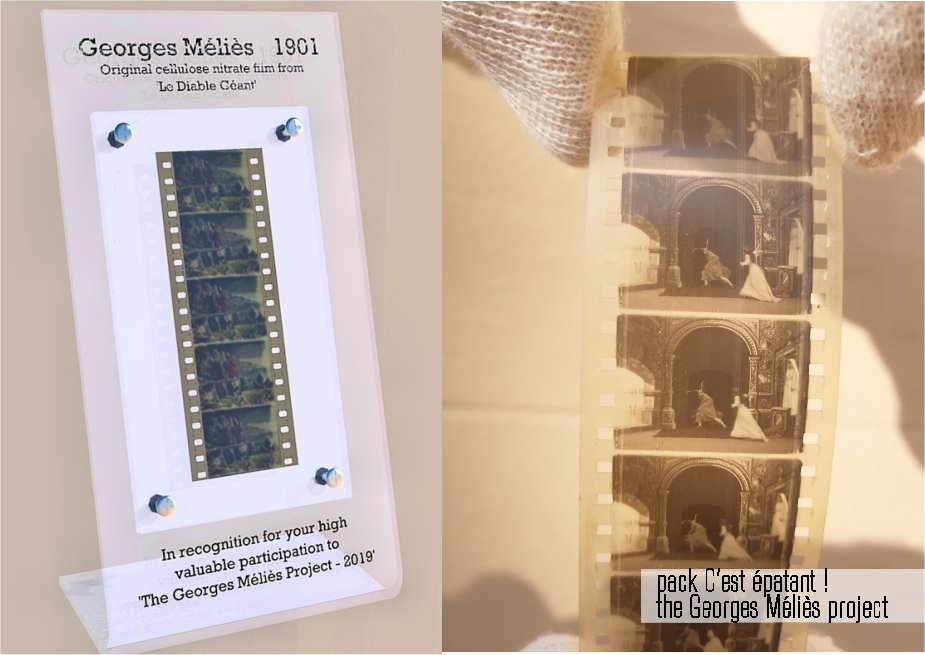 💥A 110 years old nitrate cellulose film "Le diable géant" from Georges Méliès, 1901. Pack "C'est épatant". <a href="/gmeliesproject/">The Georges Méliès project</a> 🙏
#georgesméliès #nitratefilm #silentmovie #crowdfunding