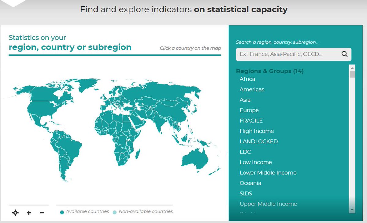 ContactPARIS21's tweet photo. Explore indicators on #statisticalcapacity by country, region or subregion with our newly launched "Statistical Capacity Monitor" #capacitydevelopment https://t.co/BkrUqkpoDR https://t.co/wijN0rJOll