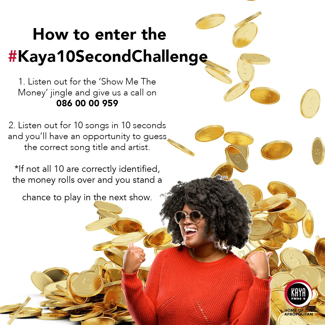 KayaON959's tweet image. [COMPETITION] Well done to Thuli Khumalo from Protea North managed to get 9 songs correct in the #Kaya10SecondChallenge on #BreakfastwithDavid. Try your luck, enter on #TheBestTintheCity with @tboseZA  and stand a chance to win the jackpot of R14 385,00 in cash.