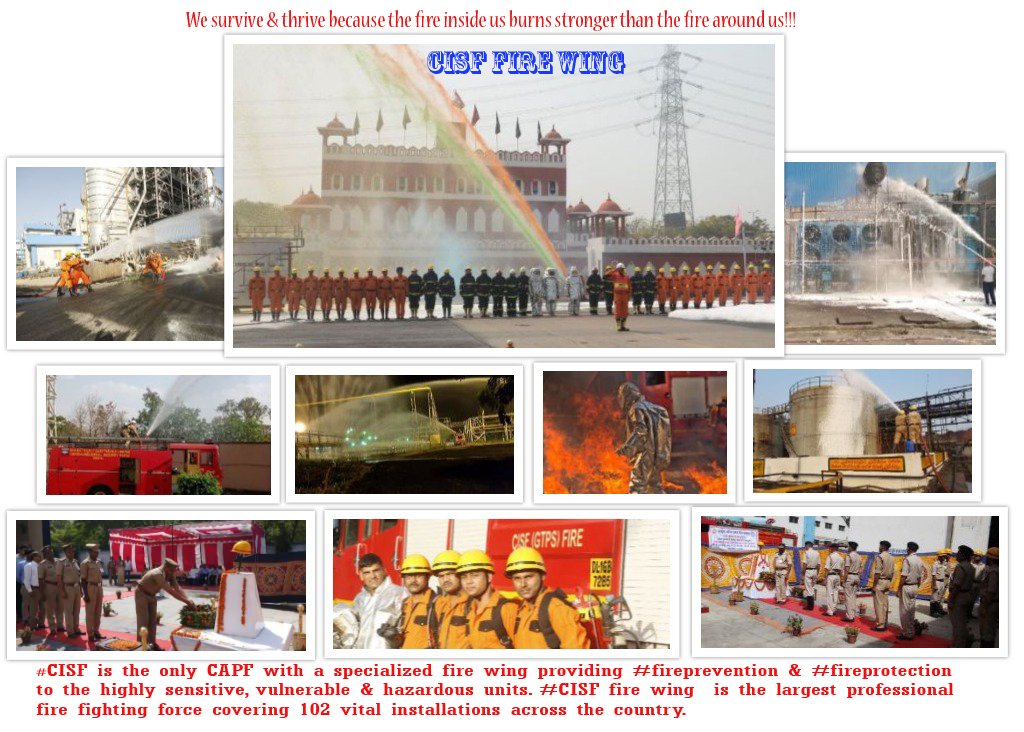 #CISF is observing #FireServiceWeek from 14th- 20th April 2019 at CISF units across the country. #CISF fire wing saved property worth Rs. 17,99.1 crore in the last 10 years by attending & successfully controlling about 35,658 fire calls in various undertakings.