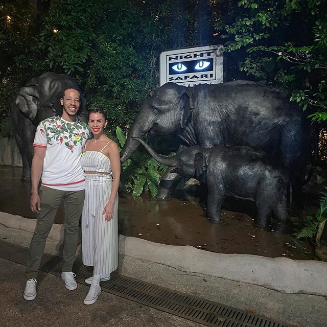 Couple at Singapore night safari