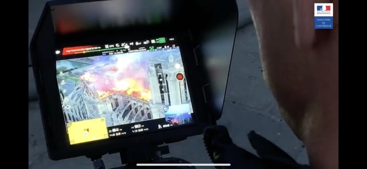 romeoch's tweet image. Learning that Emergency Response for Notre Dame also included the use of drones, made me feel good. Then seeing a female operator made me proud. Both individually are not common, both together even less. Such a difficult incident to deal with, done with exemplary.