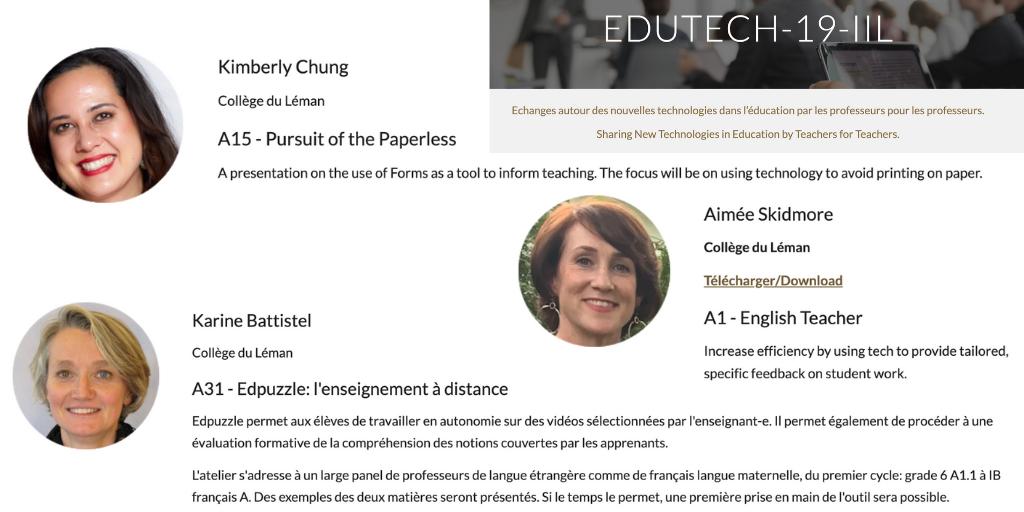 jake_rosch's tweet photo. @collegeduleman Congratulations to our teacher presenters at the Edutech 19 conference at Institut International de Lancy. Your commitment and drive are an inspiration! @NAEducation @AppleEDU https://t.co/j32tCFYWTf