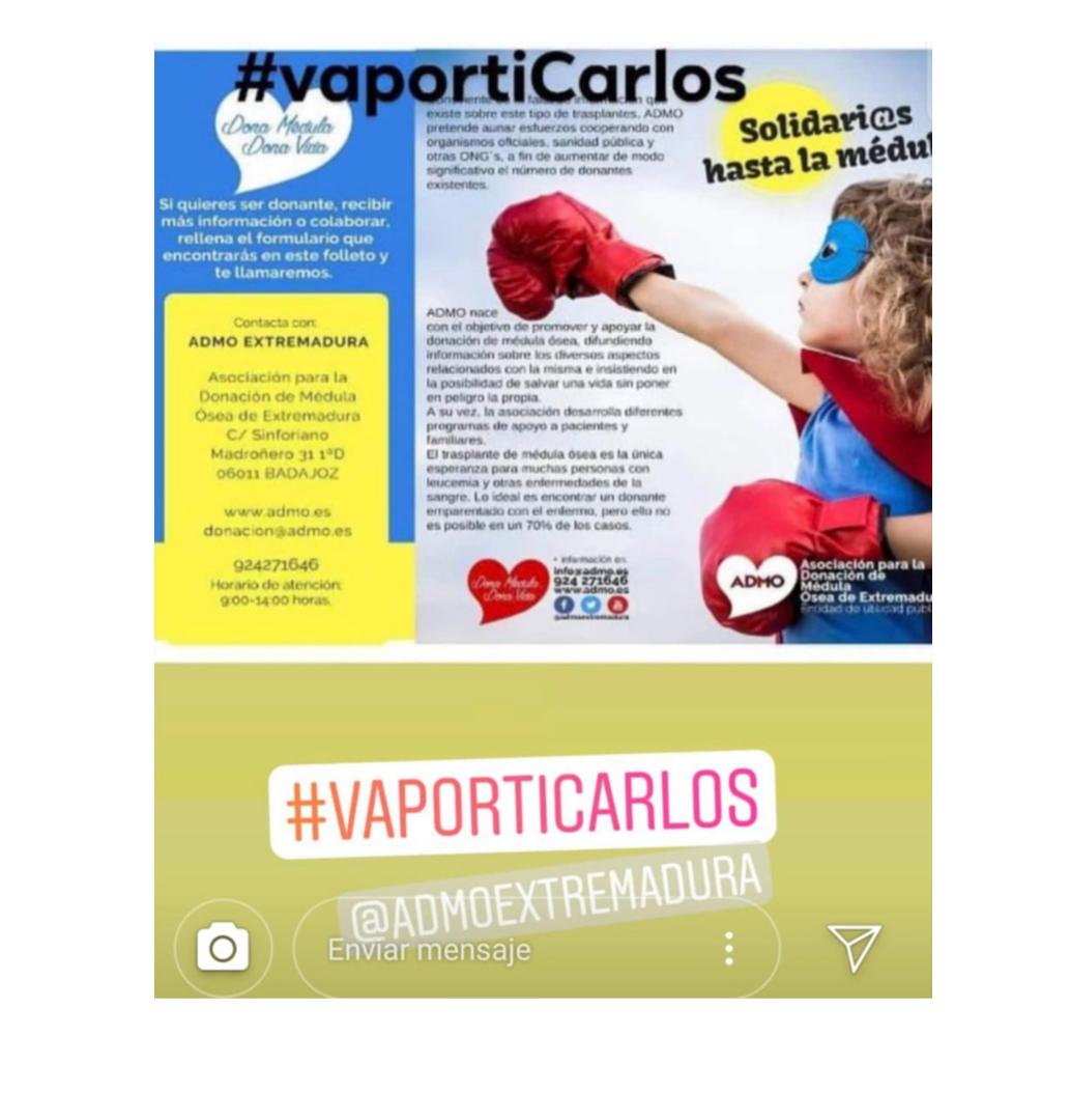 Que tal diosarros!! Para los que querías colaborar. Un RT sería cojonudo para ver si Carlos encuentra un donante de médula compatible