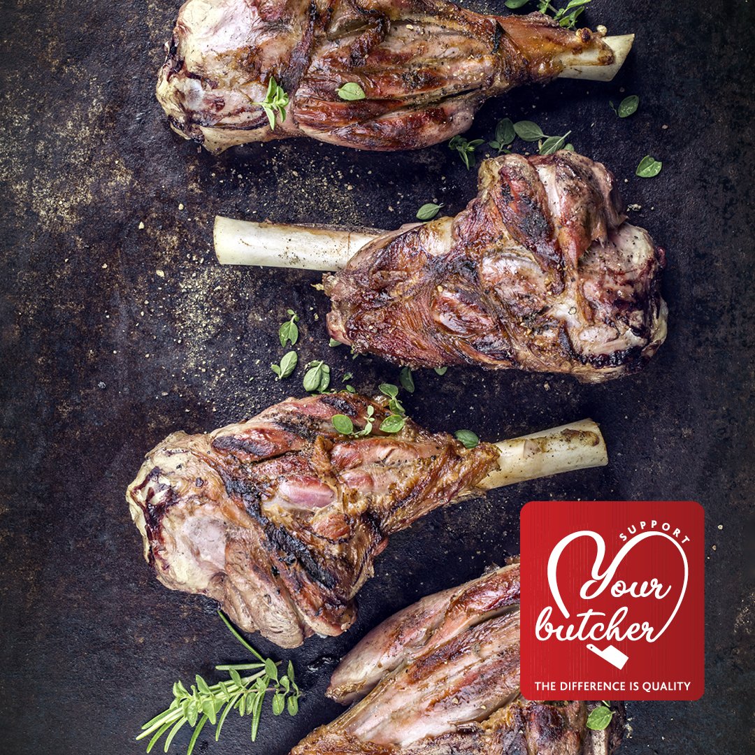 Local_Butchers's tweet photo. With an array of cuts available, why not try something new for #Easter? Saddle, chump and shin are all delicious lamb alternatives. Ask your #localbutcher for cooking suggestions. Remember, a little longer in the oven means more time for the cook to rest😃 #thedifferenceisquality https://t.co/iruBiNcNGX