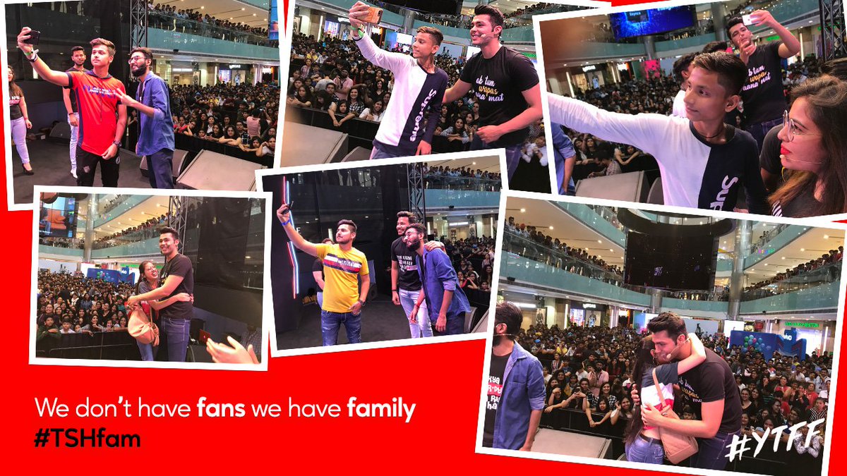 tsh_india's tweet photo. Ultimate experience at @YouTubeFanFest Delhi 2019. We don't have fans we have family. #TSHFam @YouTubeIndia 🎉 https://t.co/IOAhebJrTs