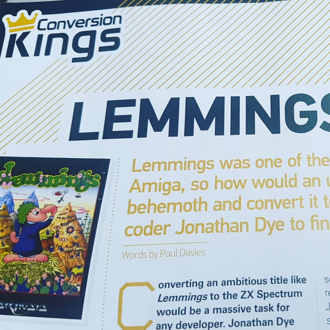 florinthedwarf's tweet image. In this month's Retro Gamer I look at Lemmings and how it was converted from the Amiga to the Spectrum. Thanks to coder Jon Dye for the interview! And of course @mdf200 for Lemmings! #lemmings #amiga #conversionkings #retrogamer #retrogaming #gamersunite #gamereviews #zxspectrum